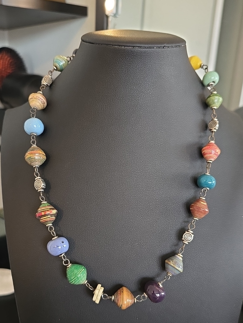 Colorful Multi-Bead Women's Necklace - Multicolor